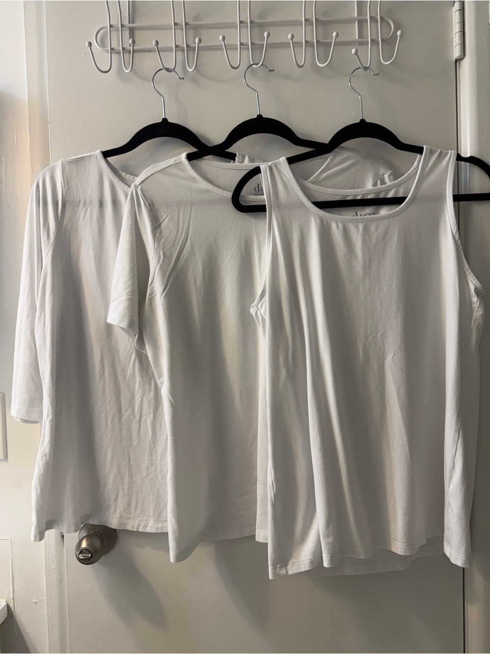 Denim&Co White Women's Tee & Tank 3-Pack
